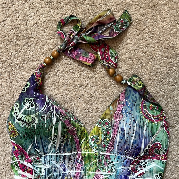 Multicolor halter dress - Picture 3 of 6